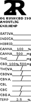 Load image into Gallery viewer, .5 G BULK WHOLESALE 100% PURE HEMP CBD OG KUSH TERPENE INFUSED SOLVENTLESS ADDITIVE FREE ISO. T2PRI - T2PRI